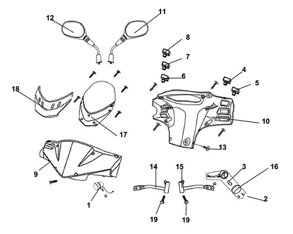 PCH 125 – E 05 Cam Chain / Tensioner – 17 Handle Visor