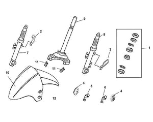 PCH 125 – F 09 Steering Stem / Front Cushion – 09 Steering Stem