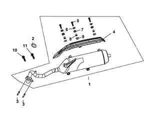 PCH 125 – F 16 Exhaust Muffler – 05 Flange Bolt 6x22