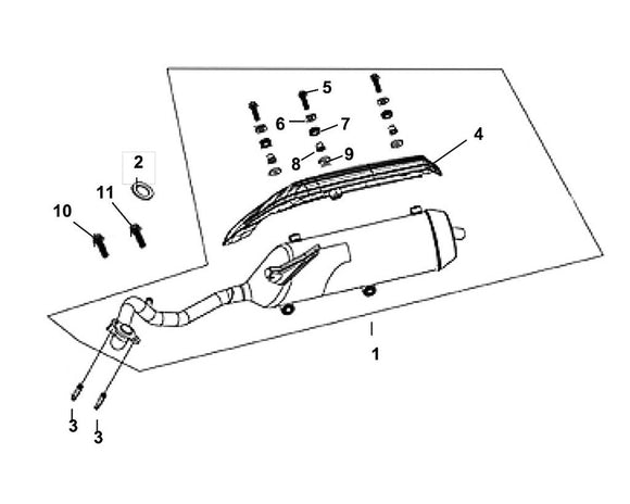 PCH 125 – F 16 Exhaust Muffler – 05 Flange Bolt 6x22