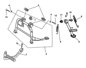 PCH 125 – F 17 Main Stand / Kick Starter Arm – 05 Main Stand Collar /each