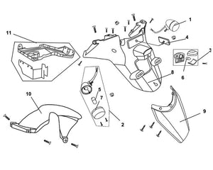 PCH 125 – F 18 Rear Fender / Rear Inner Fender – 07 L&R Winker Lens