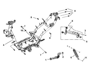 PCH 125 – F 20 Frame Body / Engine Hanger – 10 Distance Collar