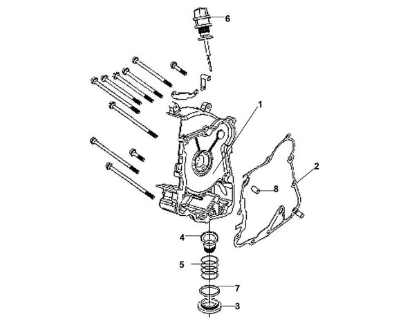 PCH 200i – E 06 R. Crank Case Cover – 06 Oil Level Gauge