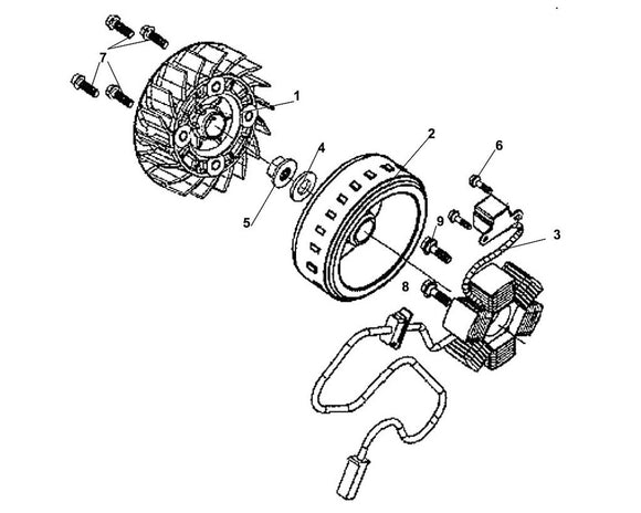 PCH 200i – E 07 AC Gen. Assy – 03 Stator COMP