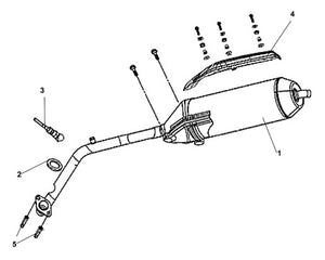 PCH 200i – F 16 Exhaust Muffler – 04 Muffler Protector COMP