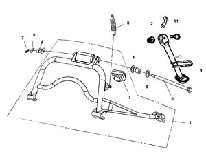 PCH 200i – F 17 Main Stand / Kick Starter Arm – 11 Side Stand Bolt