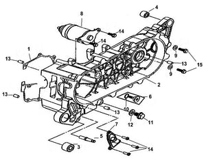 PCH 50 – E 12 Crank Case – 14 Flange Bolt 6x16