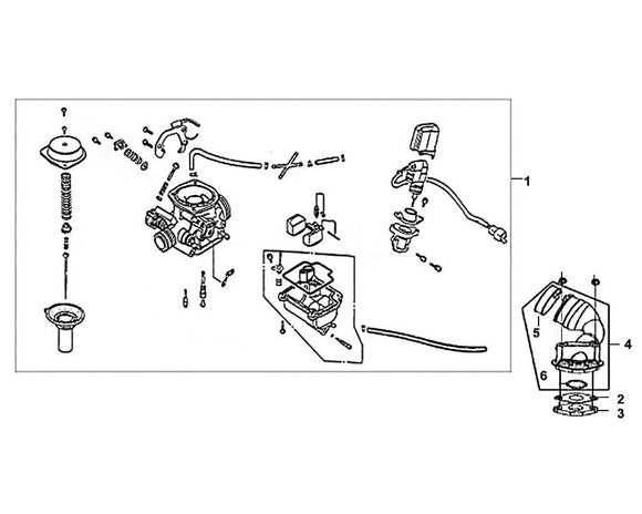 PCH 50 – E 14 Carburetor – 03 CARB. Insulator