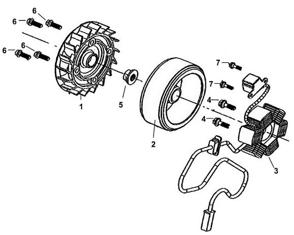 PCH 50 – E 07 AC Gen. Assy – 07 Flange Bolt 6x20