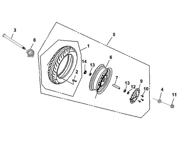 PCH 50 – F 10 Front Wheel – 03 FR. Wheel Axle