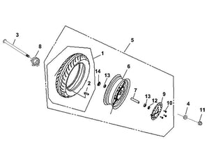 PCH 50 – F 10 Front Wheel – 11 Self Lock Nut 12MM