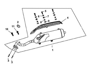 PCH 50 – F 16 Exhaust Muffler – 10 Flange bolt 8x45