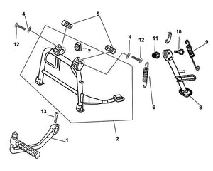 PCH 50 – F 17 Main Stand / Kick Starter Arm – 07 Stand Stop Rubber A