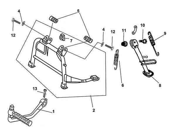 PCH 50 – F 17 Main Stand / Kick Starter Arm – 07 Stand Stop Rubber A