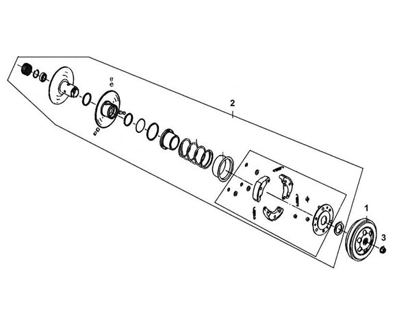 Soho 50 – E 10 Driven Pulley Assy – 01 Clutch Outer Comp