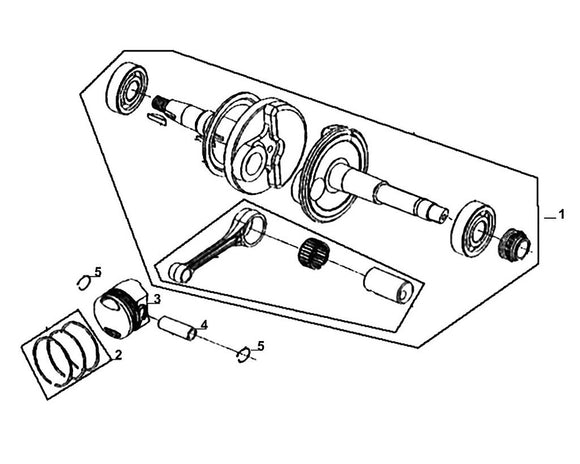 Soho 50 – E 13 Crank Shaft – 01 Crank Shaft Comp