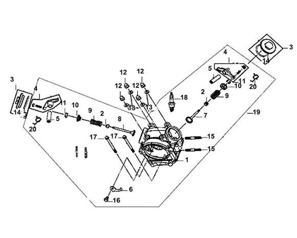 Soho 50 – E 02 Cylinder Head – 15 Stud Bolt 6X50