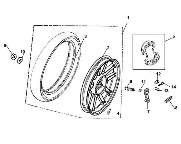 Soho 50 – F 11 Rear Wheel – 04 RIM Valve