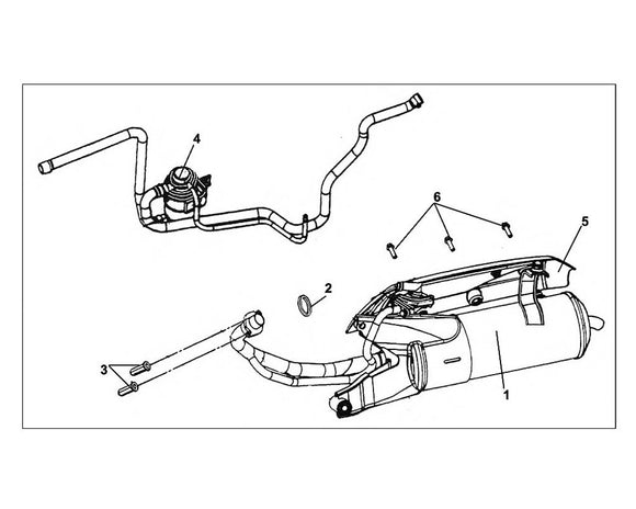 Soho 50 – F 16 Exhaust Muffler – 06 Flange Bolt SH 6*22