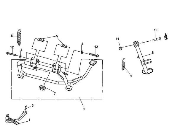 Soho 50 – F 17 Main Stand / Kick Starter Arm – 01 Kick Starter Arm ASSY