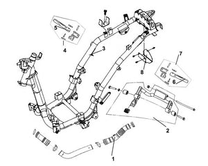 Soho 50 – F 21 Frame Body / Engine Hanger – 07 Lh. Pillion Step ASSY