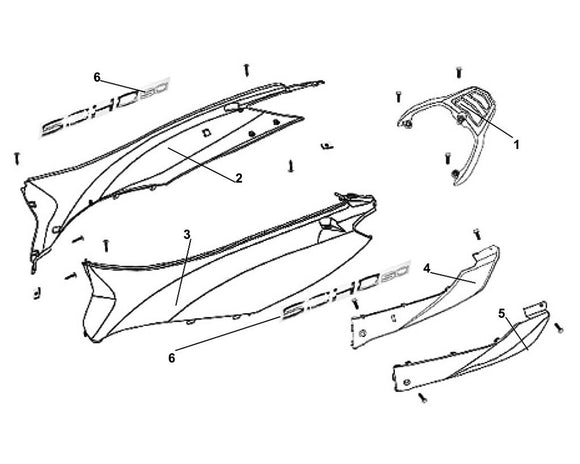 Soho 50 – F 08 Body Cover – 01 Rear Carrier